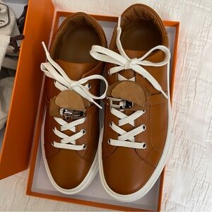 Hermes Day Sneakers in Tan Brown “Gold”- Size 41 (US Women’s 10/Men’s 8) NWT